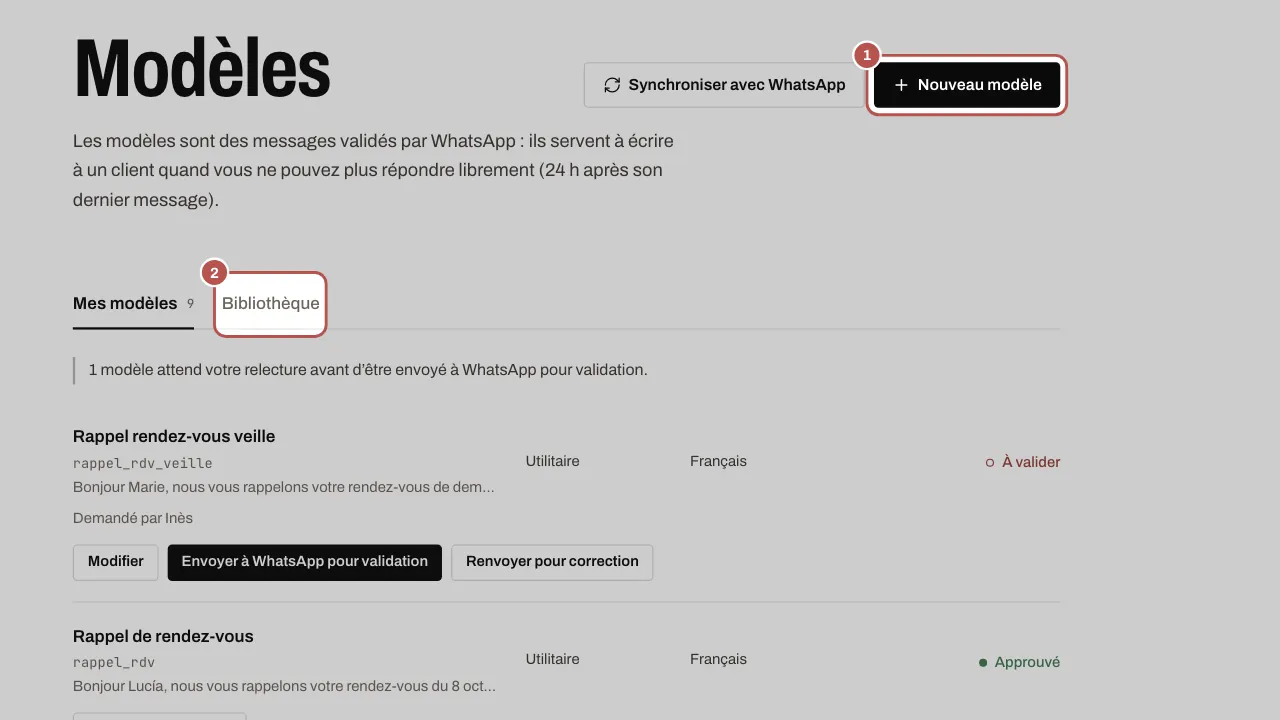 Nouveau modèle, ou un exemple de la Bibliothèque