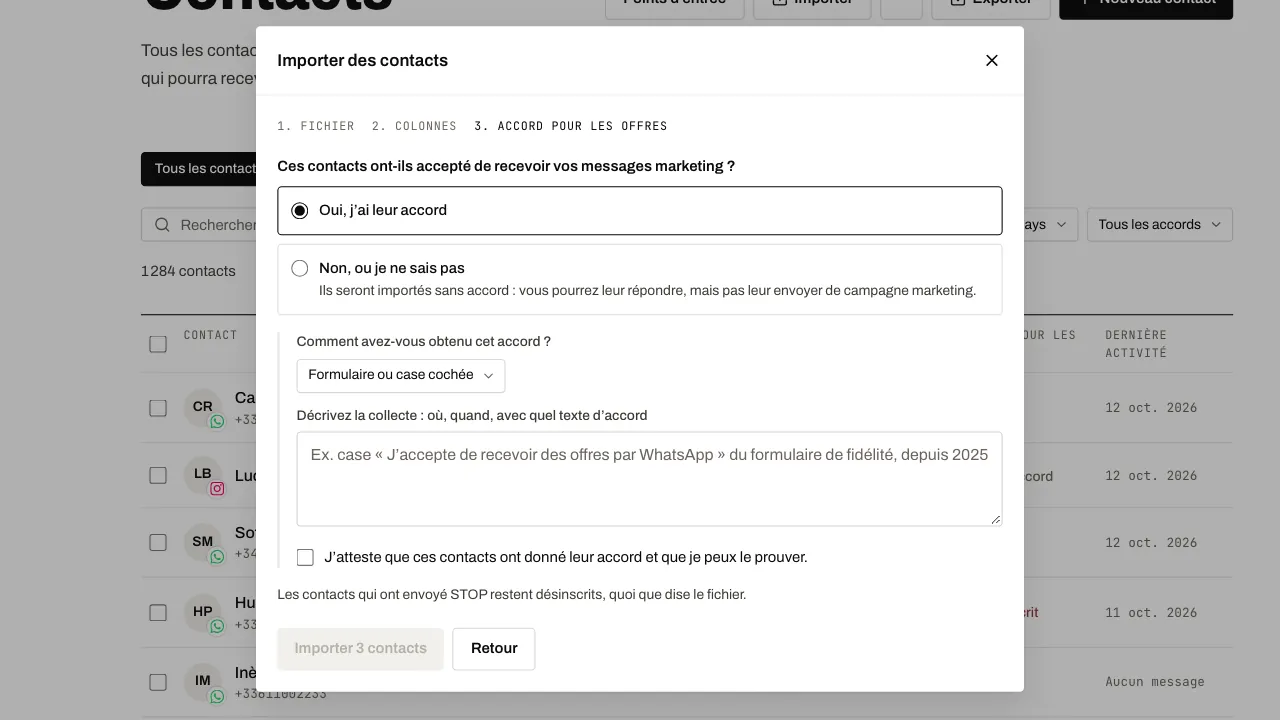 L’accord et son attestation